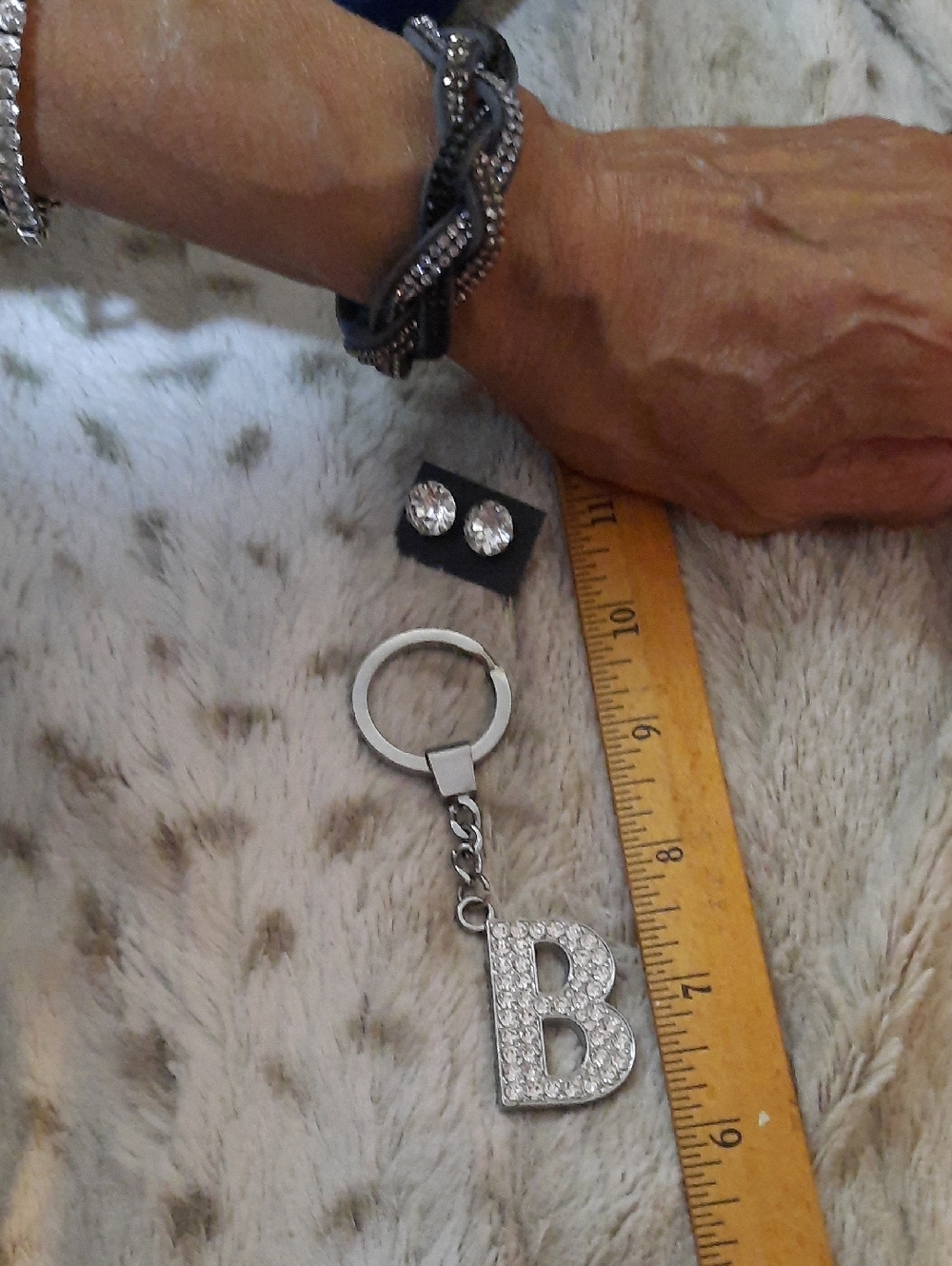 Huge A$$ Blinged Out Bundle "B" Initial Keyfob Key 🔑 Chain FUN LOT